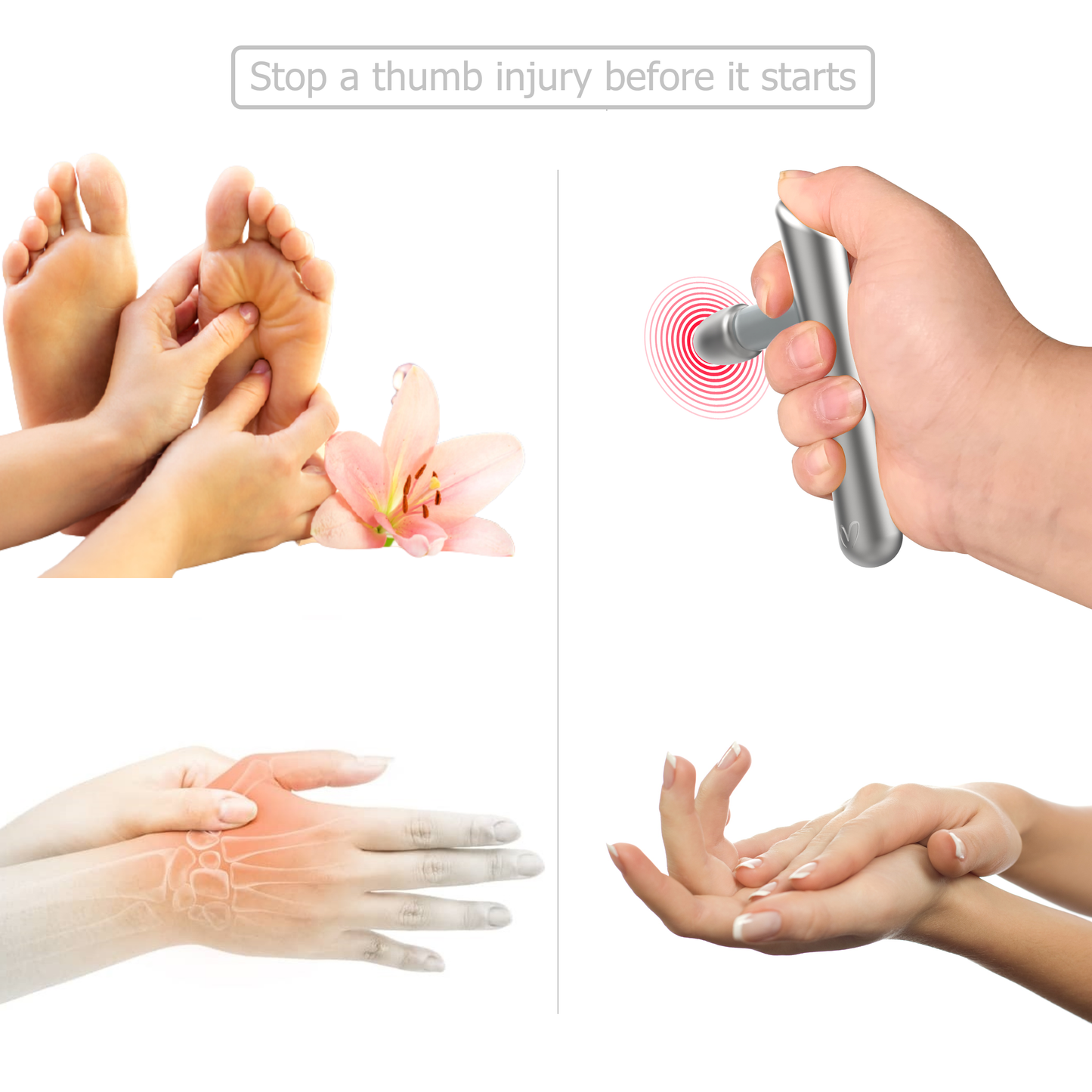 T-Bar trigger point tool for focused foot