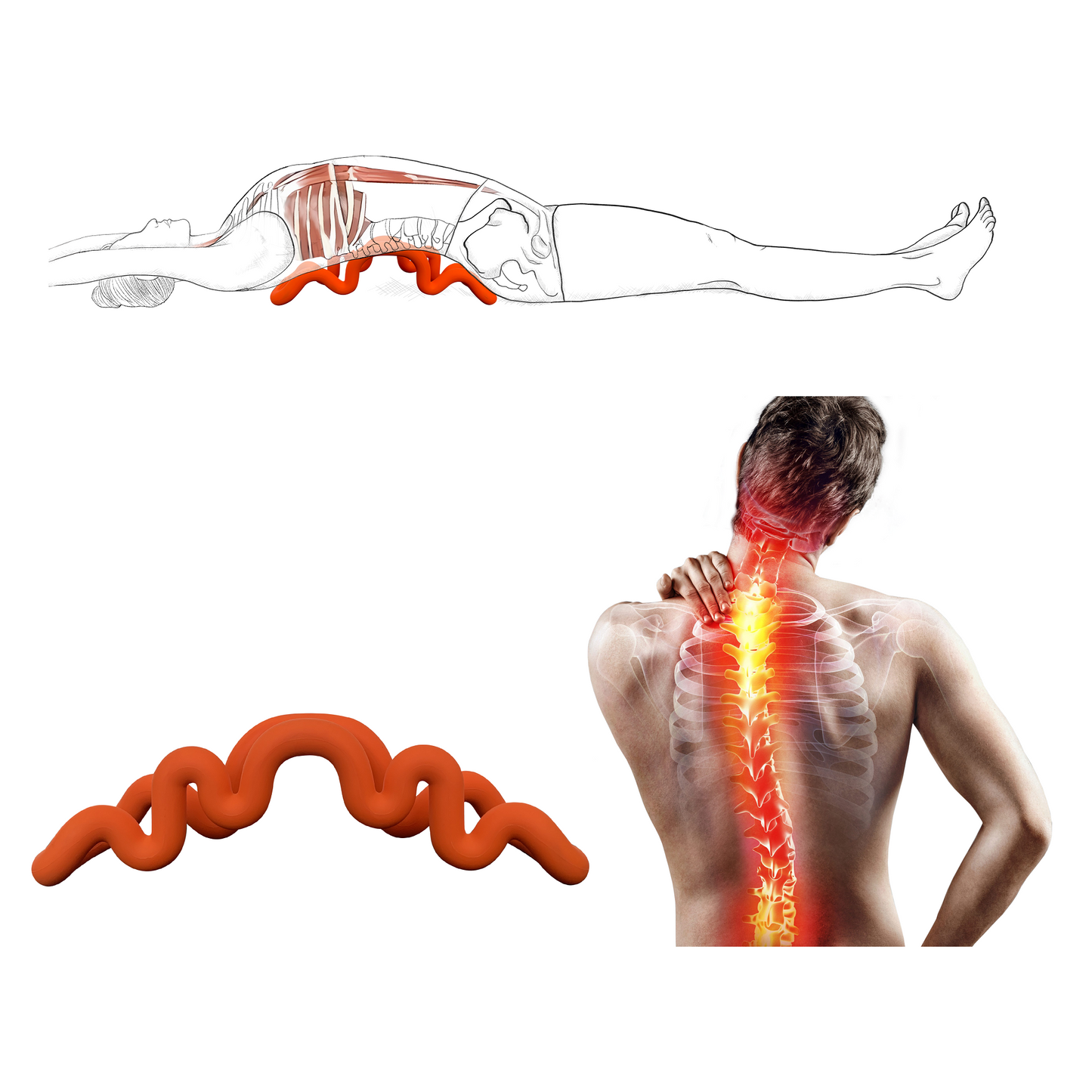 Reversible back stretcher for supported spinal extension