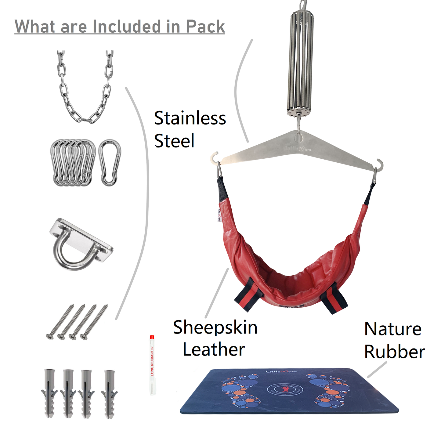 Complete cervical traction kit with springs halter anchor and positioning mat