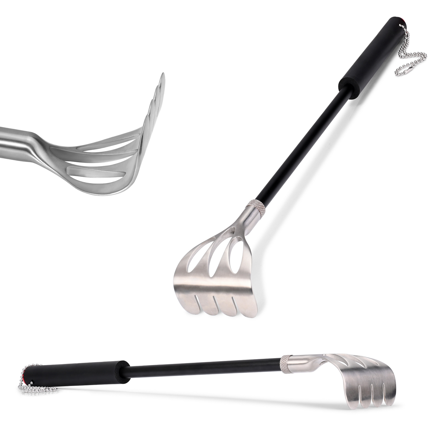 Fixed-handle back scratcher with wide scratch head