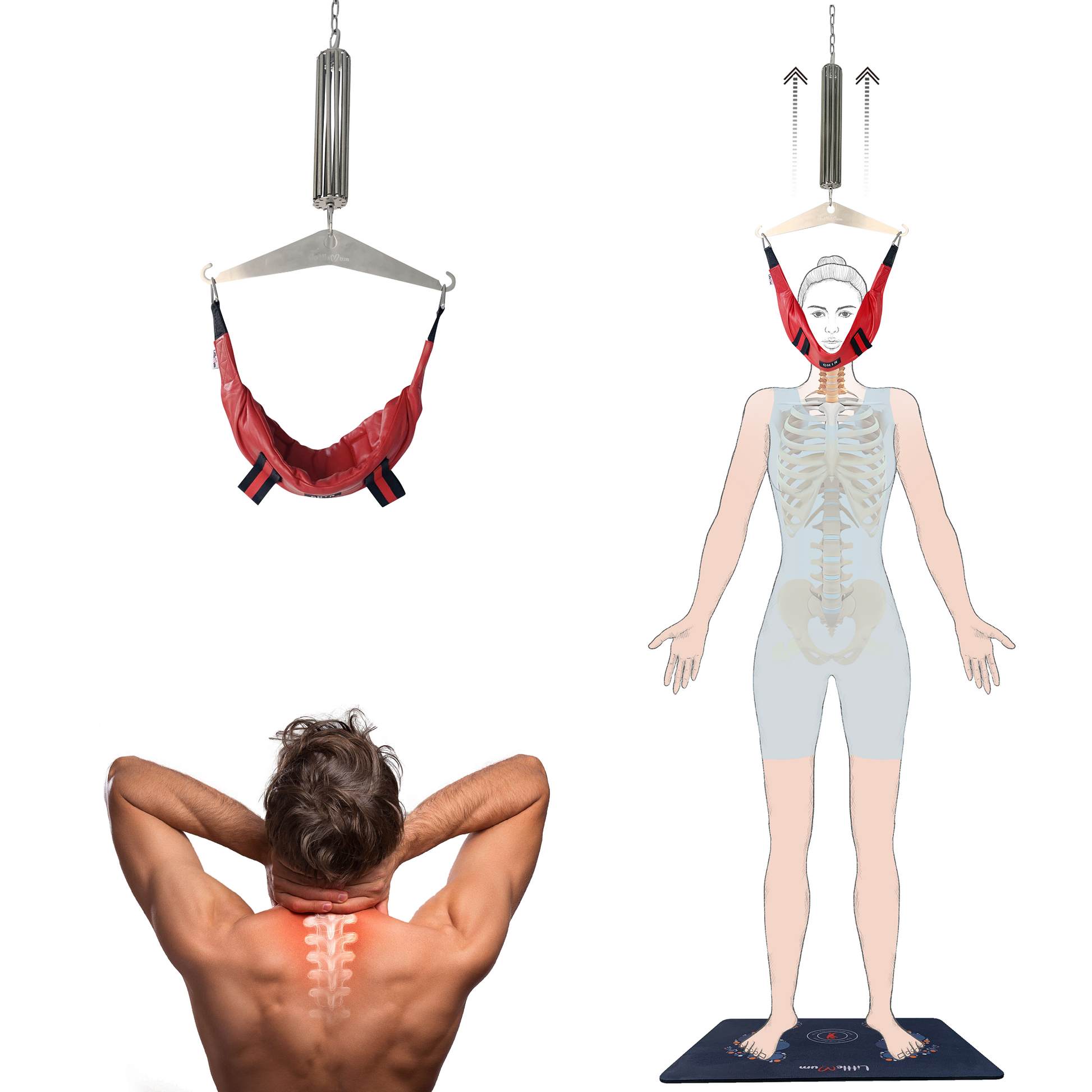 LittleMum spring-controlled cervical traction system for home use