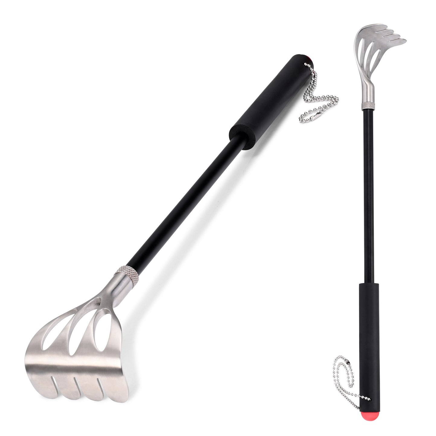 Long back scratcher for hard-to-reach areas of the back