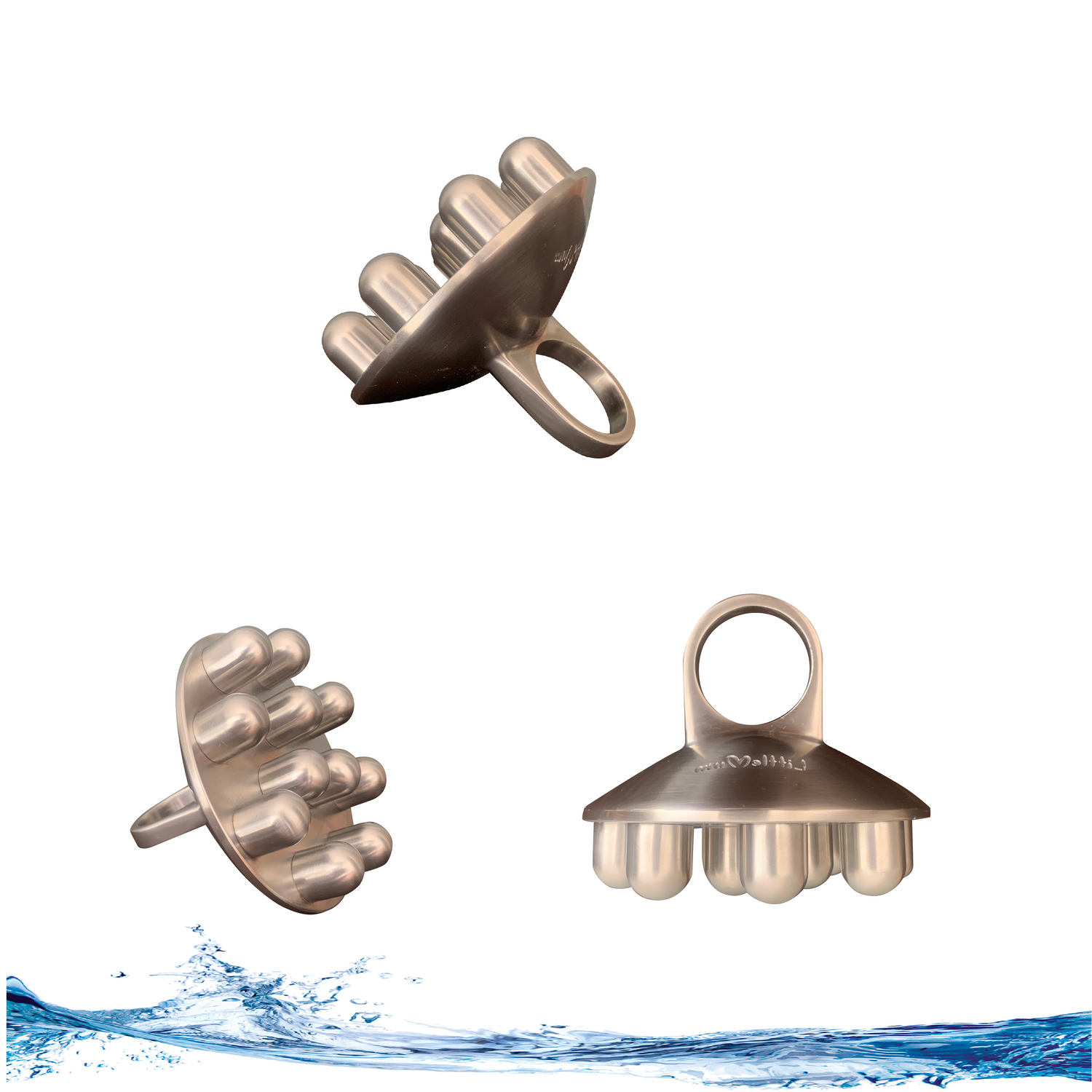 Non-porous stainless steel massage tool for oil and easy cleaning