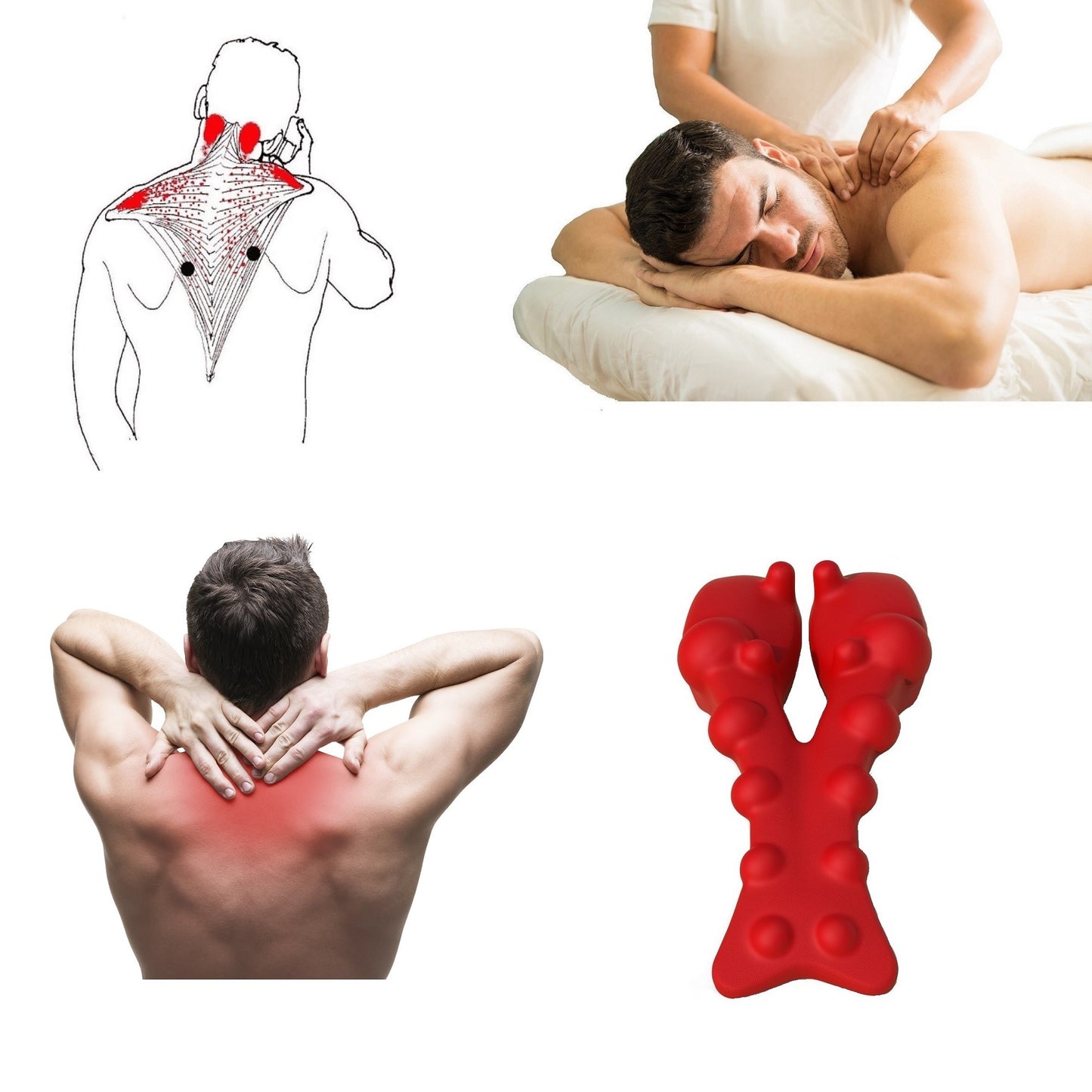 Deep tissue trapezius massager for upper-back muscle knots